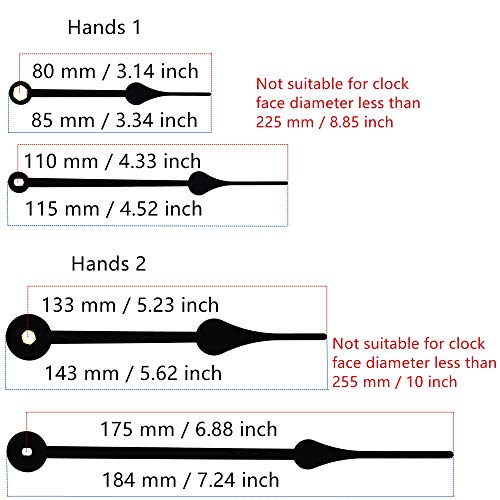 Youngtown 12888 Clock Movement 15/32" Thread Battery Operated Replacement - color: Black, size: thread length 15/32 inch