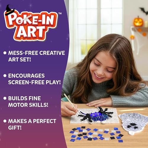 Skillmatics Poke-in Art – Halloween Decor, DIY Wood Craft Kit for Kids - style: Halloween Decor