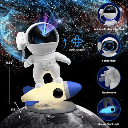 FlyLily Galaxy Projector, 12 in 1 HD Planetarium Astronaut Galaxy Projector for Bedroom, Galaxy Star Night Light Projector for Kids Adults Gaming Room/Party/Home Décor