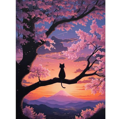 Cherry Blossom Diamond Art Kits for Adults, Flower Diamond Painting Kits - color: HS028-1