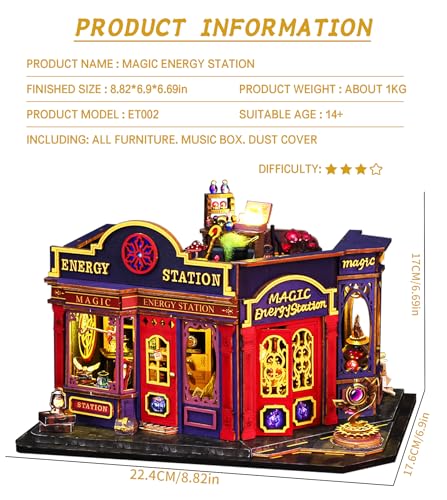 Spilay DIY Miniature House Kit for Adults, Miniature Dollhouse Building Kit - color: Christmas Wonderland