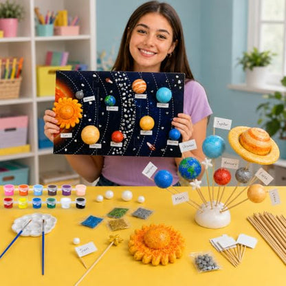 51PCS Solar System Foam Model Kit Multiple Sizes Planet Mode Crafts
