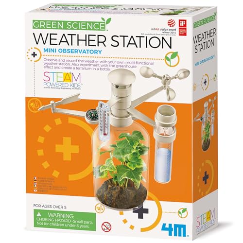 4M Green Science Weather Station - DIY Mini Observatory & STEAM Science Kit