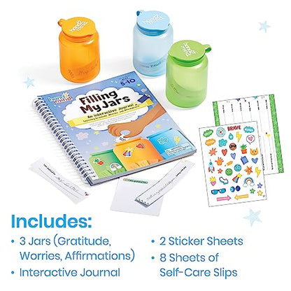 hand2mind Filling My Jars Interactive Journal, Gratitude Journal, Positive Affirmations for Kids, Growth Mindset and Mindfulness for Kids, Social Emotional Learning Activities