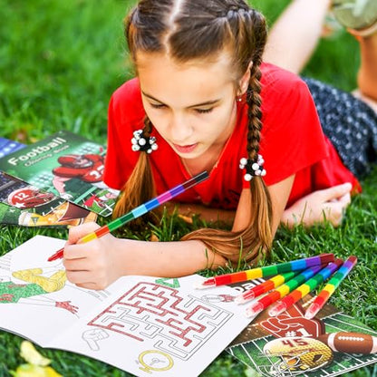 BenLouis 24 Pcs Football Mini Coloring Books for Kids Party Favors - style: Football