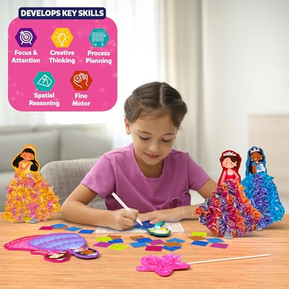 Skillmatics Poke-in Art – Magical Princesses, Wood Craft Kit, Gift for Kids - style: 1. Magical Princesses