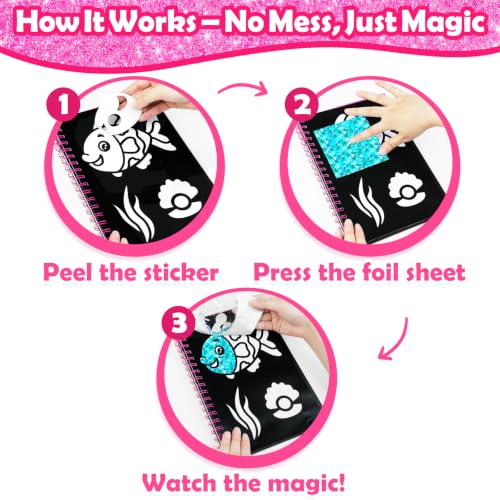 FUNNYB&G Foil Art Craft Kit for Kids, Sparkly Birthday Gift Toy for Kids - style: Cute Pet