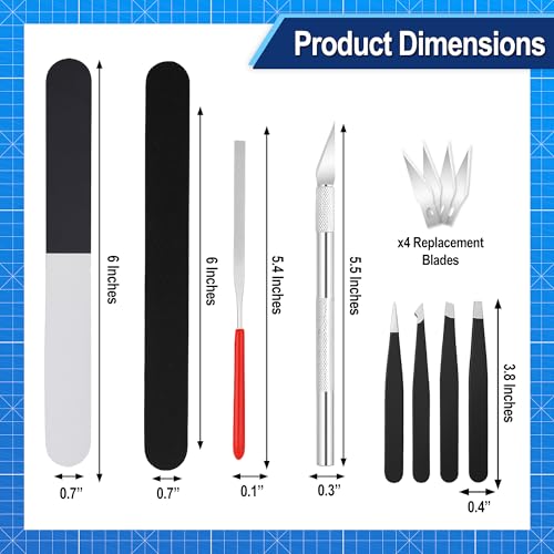Mandala Crafts 22 PC Model Building Hobby Tools Kit for Metal & Plastic - style: 3D Metal Model Puzzle Tool 25 PCs