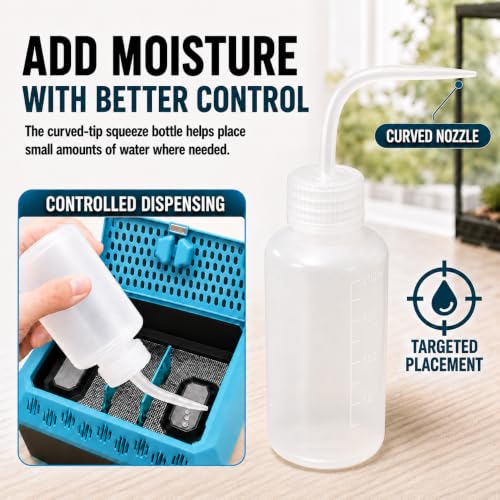Feeder Insect Breeding Box Kit for Dubia Roaches & Crickets, Ventilated Reptile Feeder Container with Removable Tray, 2 Dividers, Catcher, Tweezers & 150 mL Bottle