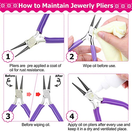 Cridoz Jewelry Repair Kit with 1520 Silver Jump Rings and 3Pcs Pliers for Earrings, Necklaces, Rings, Bracelets
