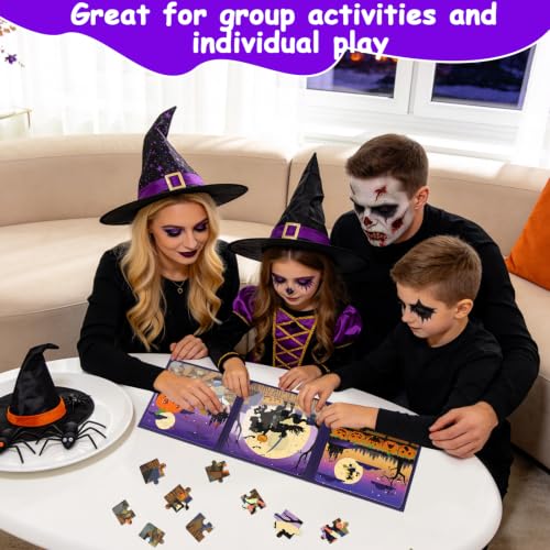 Halloween Magnetic Puzzle Toys for Kids & Toddlers Gifts, Jigsaw Book Game - color: Halloween Colors