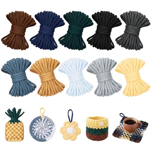 1000 PCS Loom Refill Loops, 10 Colors Loops Bands Nylon for 7-10 Inch Weaving Looms, Elastic Refill Loops Potholder Loom Kit Art and Crafts DIY Supplies for Adults Teens (Dark Series) - color: Dark Series