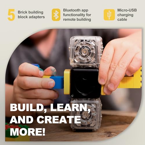 Modular Robotics Robot Blocks with 5 Robot Cubes - Discovery Set for Home Robotics Kit - STEM Kits for Teens & Kids Aged 4+ - Science Engineering Kits