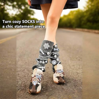 Junk Socks Charms Kit,Shoe Charms for Sneakers,Brooches and Pins for Women
