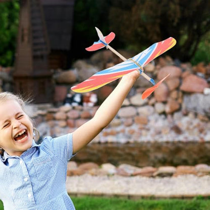 DIY Creative Aircraft Model Bird Design Rubber Band Powered Airplane Educational Toy Lightweight Foam Glider for Kids Outdoor Play