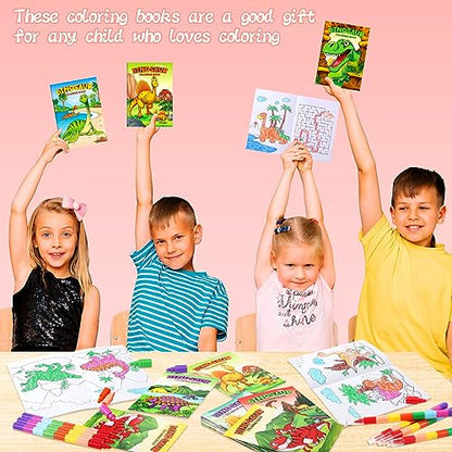 BenLouis 24 Pcs Dinosaur Mini Coloring Books for Kids Party Favors - style: Dinosaur