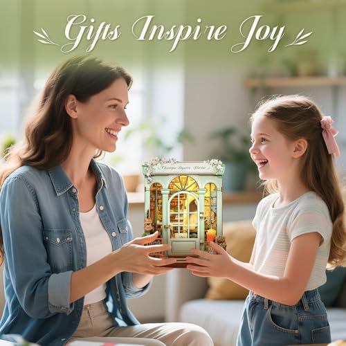 CUTEBEE Book Nook Kit for Adults, DIY Miniature Greenhouse Kit - color: Champs-élysées Florist