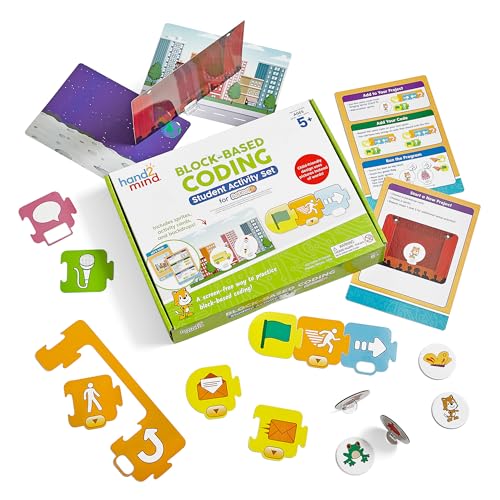 hand2mind ScratchJr Block-Based Coding Student Activity Set, Learn to Code, Computer Science and Programming for Kids, STEM Activities, STEM Classroom, Coding for Kids, Science Teacher Supplies - style: Student Activity Set