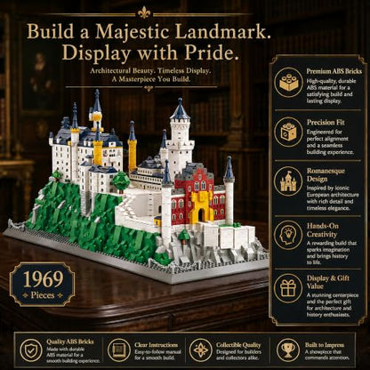 Neuschwanstein Castle Architecture Building Block Set 1969 Pcs - style: Neuschwanstein Castle