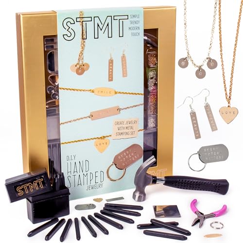 STMT D.I.Y. Hand Stamped , DIY Personalized Stamp Jewelry, Great Teenage Birthday Gift, Unique Handmade Jewelry & Name Plates, Bead Kits for Kids, Teens & Adults Ages 14+ - style: Hand Stamped