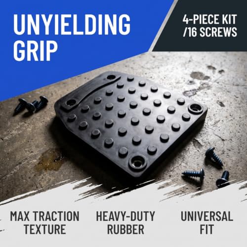 4-Piece Drywall Stilt Sole Non-Slip Replacement Kit,Heavy-Duty Stilt Anti-Slip Mat Anti-Slip Stilt Mats for Construction, Painting, Electrical Work, Plastering, Street Performances