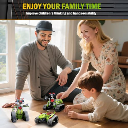 5 in 1 STEM Robot Building Kit with APP Remote Control, 705 PCS Engineering Robot Toys for Kids Age 8-16, Science Coding RC Robotics Kit Birthday Gifts for Boys Girls 6 7 8 9 10 11 12 - style: 07
