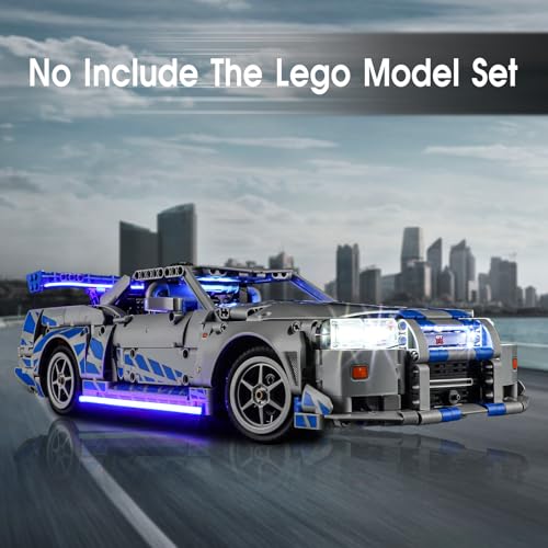 LED Light for Lego 42210 2 Fast 2 Furious Nissan Skyline GT-R (R34) Set, Light Kit Compatible with Lego 42210 Building Blocks Model, Not Included The Model Set - style: 42210