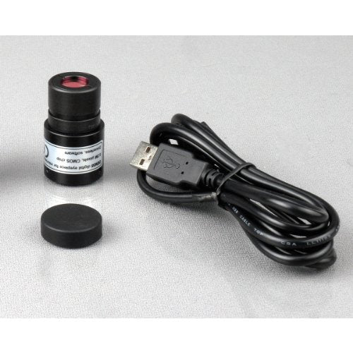 AmScope M150C-E5 1000X LED Microscope + 5MP USB Camera () - style: w/ 5.0MP Eyepiece Camera