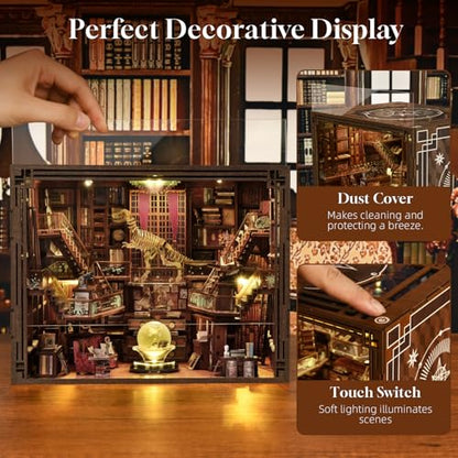 Beyond Library Max Book Nook Kit, DIY 3D Wooden Miniature Dollhouse Puzzle - color: Beyond Library Max