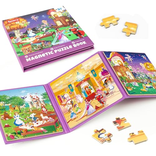 SYNARRY Princess Fairy Party Magnetic Puzzle for Kids Ages 3-5, Travel Toys - style: Princess Fairy