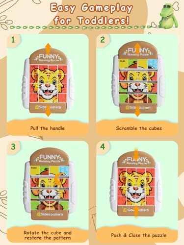 16-Piece Rotating Puzzles for Kids, Toddlers Toys 3+ - color: Animal