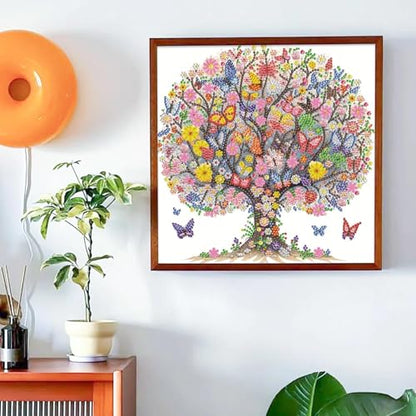 JATOK Diamond Art Kits for Adults, Tree of Life, Special-Shaped Gems - color: Indigo