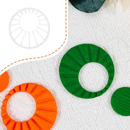 Xaekicr Sunburst Ring Polymer Clay Cutters – Textured Circle Clay Cutters and Tools for Polymer Clay Jewelry Making and DIY Earrings - color: 2G color