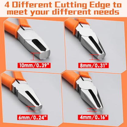 Transverse End Cutter SMT/SMD Chip Cutters Side Cutting Pliers 90 Degree Blade Front Angle Cutter with Extra Long Flat Nose Flush Cutters with 0.31 Inches Cutting Edge for Tight Places - style: 0.31"