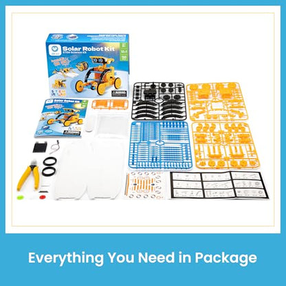 Sillbird Solar Robot Building Kit, 12-in-1 DIY STEM Gift for Boys Aged 8-13 - color: Yellow