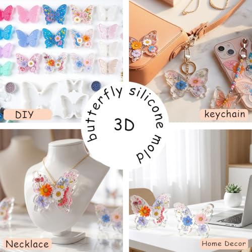 3D Butterfly Resin Mold Silicone for Epoxy Casting Crafts DIY Art - color: Butterfly Resin Mold