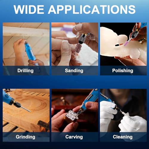 75pcs Cordless Rotary Tool Kit, 5-Speed Rotary Tool for DIY Crafts