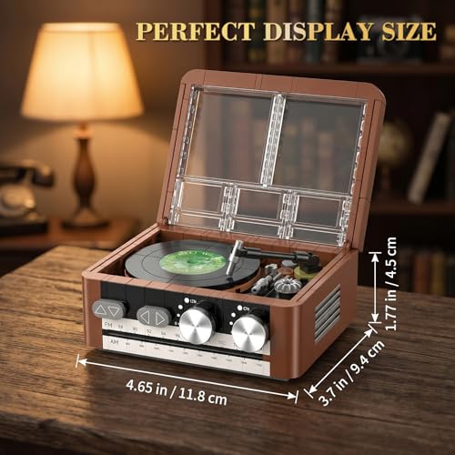 NEWABWN Record Player Building Set Compatible with Lego Spinning Vinyl - style: D