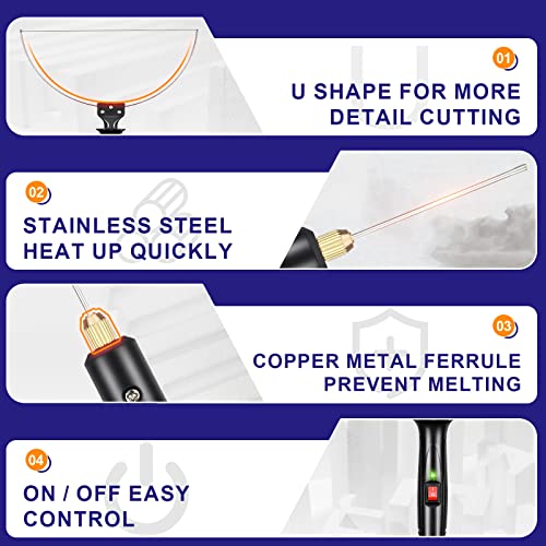 18W Hot Knife Cutting Tool for Medium/Low Pearl Cotton, EPP, KT Board, EPS