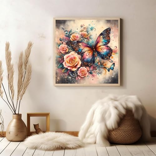 Butterfly Diamond Art Kits for Adults, Diamond Painting Kit 14x14 Inch - color: Style 40