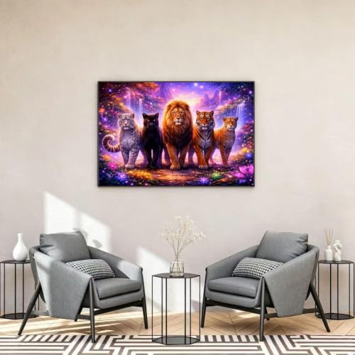Lion 5D Diamond Art Painting Kits for Adults,Beginner Painting 16 x 12 inch - color: SH172