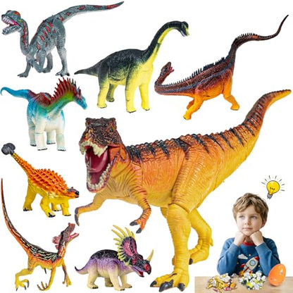 7Pcs Lifelike 3D Puzzles for Kids,Dinosaur Building Toys for 5 6 7 8+ Year Old Boys Girls,Slot-Assembly Building Blocks,Dinosaur Realistic Figures Set,Educational Toys Ideal for Class,Party - style: 3D Dinosaur Puzzle