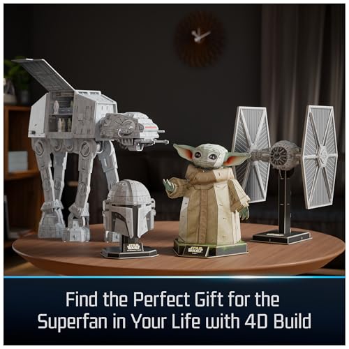 4D Build Star Wars Grogu in Carrier 3D Puzzle Model Kit, Collector Display