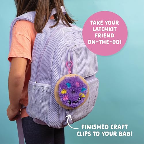 LatchKits Mini Donut - Latch Hook Kits for Kids, Arts and Crafts, Yarn Art, Kids Crafts, Toys for Girls, Birthday Gift for Girls, Easy to Follow Patten, Hook Included, Craft Kits, Ages 6+ - style: Mini Donut