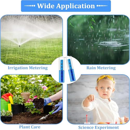 Rain Gauge Replacement Tube, Accurate Rain Gauges Outdoors Best Rated, 7" Capacity Rain Gauge Tube Replacement for Yard & Garden, Water Gauge for Rain (Large Scale Tube) - size: 2 Large Scale tube