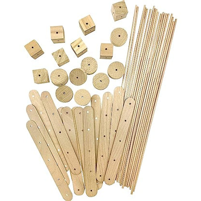 Teacher Created Resources STEM Basics: Wood Construction Kit - 66 Count