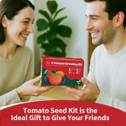 5 Tomato & Tomatillo Seed Kit with Planting Tools, Non-GMO Heirloom
