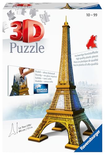 Ravensburger Eiffel Tower 216 Piece 3D Jigsaw Puzzle for Kids and Adults - 12556 - Easy Click Technology Means Pieces Fit Together Perfectly