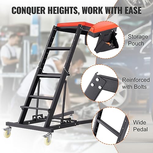 VEVOR Top Automotive Creeper, Engine Creeper 42.5"-64.8", 400 LBS Capacity High Top Creeper, 4 Swivel Caster Wheels, Padded Deck, Creeper for Home Garage, Workshop Repair Maintenance - size: 48-64 inch, style: H