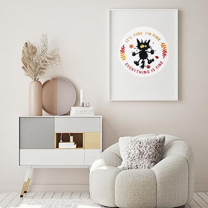 Louise Maelys Everything is Fine Embroidery Kit for Beginners Cat DIY - color: kit-22